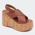 Sandália Flatform Eva Camel Santa Moça