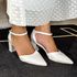 SCARPIN DE NOIVA COM SALTO BLOCO CONFORTÁVEL SM OFF WHITE
