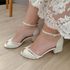SANDÁLIA DE NOIVA SALTO CONFORTÁVEL SM OFF WHITE