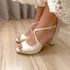 SANDÁLIA DE NOIVA SALTO CONFORTÁVEL SM OFF WHITE