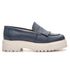 Mocassim Feminino Tratorado Aproprie Fringe Moderno Estiloso Confortável Marinho