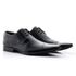 Sapato Social Estilo Italiano Em Couro Legítimo Com Cadarço Preto