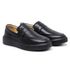 Sapato Mocassim Master All Black Couro Preto Sola Alta Preta