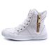 Tênis Sneaker Feminino Couro Legitimo Branco Calçado Fitness