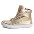 Tênis Sneaker Dragon Feminino Couro Legitimo Dourado 