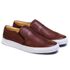 Sapatênis Slip On Liso Couro Café Forro de Couro Berlutini 