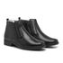 Bota Antistress Botina Ortopédica Palmilha de Gel Zíper Couro Legítimo Preto