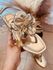 Rasteira Flor Ouro Light 