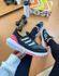 Tenis Ad Preto com Detalhe Branco e Rosa