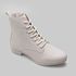 Bota Feminina Veneza01 Confortável E Leve Com Zíper Cano Baixo Off White 2643