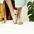 Sandália Rasteira - Off White - ESSÊNCIA
