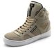 Tenis Botinha Sneakers Cano Alto Top Fitness Bege