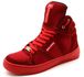 Tenis Sneakers Cano Alto Top Fitness Todo Vermelho