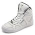 Tênis Bota Sneaker Cano Alto Top Fitness Em Couro Branco