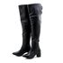 Botas Femininas Over The knee Lirom Em Couro Legitimo Preto
