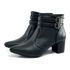 Bota Feminina Social Lirom Cano Curto Fivela Preta