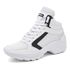 Tênis Feminino Sneaker Academia Lirom Fitness Lingua Alta Casual Em Couro Branco