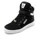 Tenis Masculino Top Fitness Cano Alto Em Couro Preto/Branco