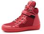 Tenis Top Fitness Cano Alto Em Couro Vermelho
