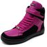 Tenis Feminino Sneakers Lirom Fit Em Couro Preto/Açai