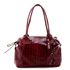 Bolsas Femininas Lirom Em Couro Legítimo Croco Marsala Sofisticada e Luxuosa