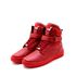 Tênis Sneaker Cano Alto Lirom Fitness Treino Academia Em Couro Vermelho