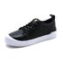 Tênis Casual Lirom Flat Em Couro Preto