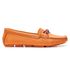 Mocassim Feminino Charlotte Em Couro Laranja Savelli 