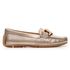 Mocassim Feminino Florença Em Couro Dourado Savelli 