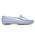 Mocassim Feminino Nice Em Couro Azul Savelli