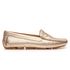 Mocassim Feminino Charlotte Em Couro Dourado Savelli 
