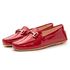 Mocassim Feminino Florença Em Couro Verniz Vermelho Savelli 