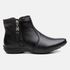 Bota Feminina Flat Carola Em Couro Preto 