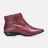 Bota Feminina Cano Curto Flat Cecília Em Couro Bordô 