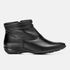 Bota Feminina Cano Curto Flat Cecília Em Couro Preto 