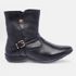 Bota Feminina Cano Curto Flat Fiorella Em Couro Preto 