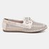 Mocassim Feminino Olívia em Couro Off White
