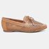Mocassim Feminino Laura em Couro Caramelo