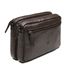 NECESSAIRE MASCULINA EM COURO MARROM 