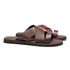 SANDÁLIA MASCULINA CASUAL EM COURO MARROM