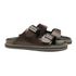 SANDÁLIA MASCULINA CASUAL EM COURO MARROM