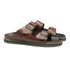 SANDÁLIA MASCULINA CASUAL EM COURO MARROM