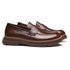SAPATO LOAFER MASCULINO CASUAL EM COURO MARROM 