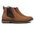 BOTA CHELSEA MASCULINA CASUAL EM COURO MARROM