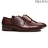 SAPATO DERBY MASCULINO SOCIAL EM COURO MARROM COM CONFORTO