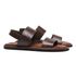 SANDÁLIA MASCULINA CASUAL EM COURO MARROM