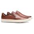SLIP-ON MASCULINO CASUAL EM COURO MARROM
