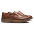 SAPATO MOCASSIM MASCULINO CASUAL EM COURO MARROM