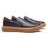 SLIP-ON MASCULINO CASUAL EM COURO AZUL