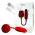 Vibrador Com Estimulador Formato Rosa Sophie SI (7633). - Vermelho